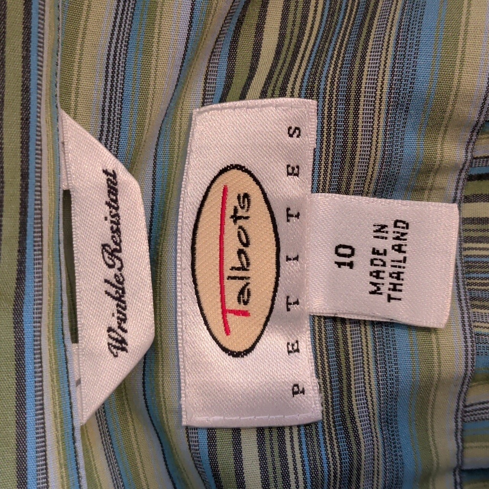 Talbots wrinkle resistant shirt womens size 10P - Picture 2 of 5